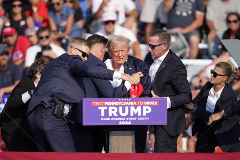 Investigan como intento de asesinato tiroteo en un mitin de Donald Trump