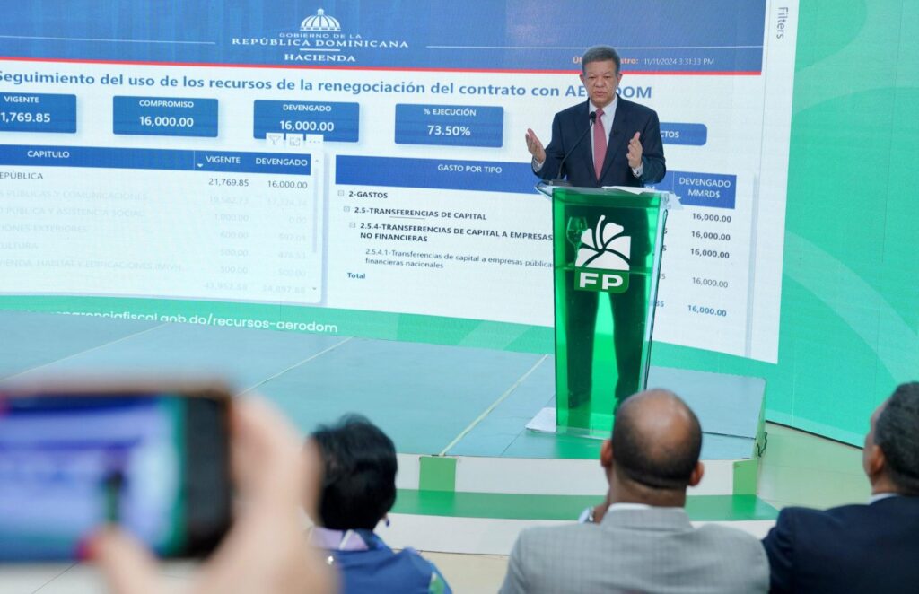 Leonel exige al Gobierno aclarar las operaciones realizadas con dinero del cotrato de Aerodom