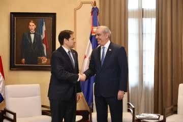 Presidente Abinader recibe al secretario de Estado estadounidense, Marco Rubio