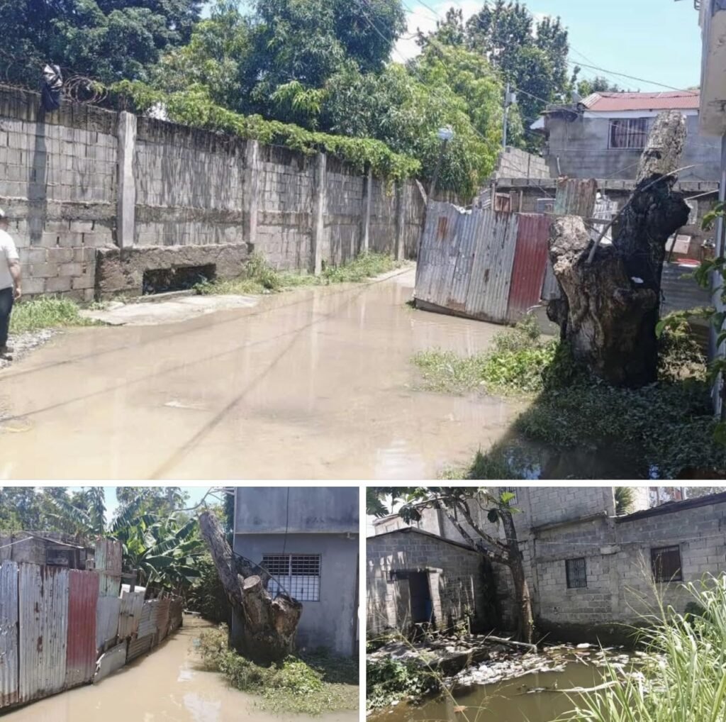 En La Compuerta de Los Alcarrizos se inundan con cualquier aguacero