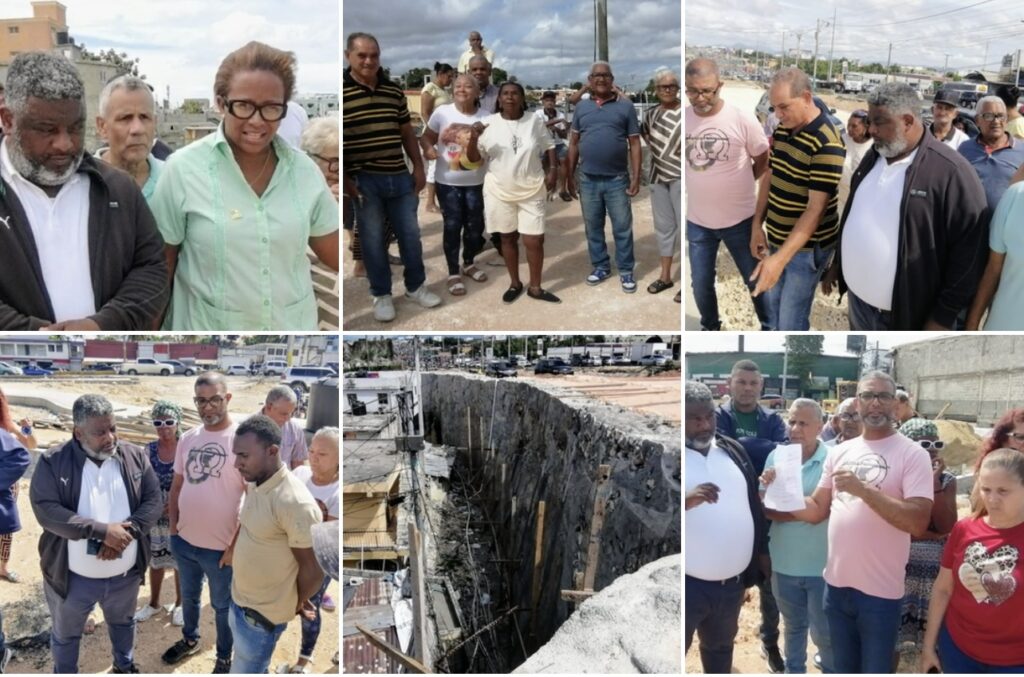 Moradores del barrio Enriquillo protestan por daños causados por construcción del Metro