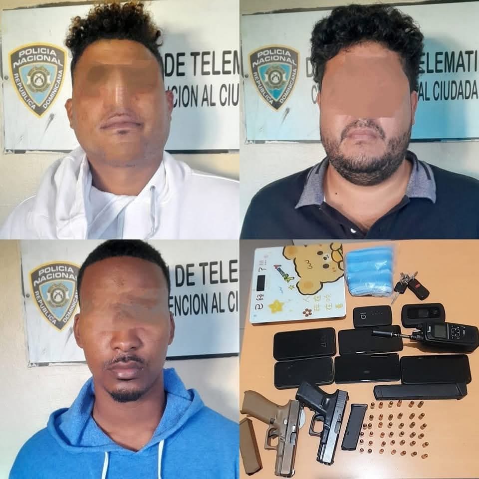 PN y MP apresan a cuatro personas con armas de fuego, dinero en efectivo y objetos ilícitos en Pedernales, entre ellos un ciudadano colombiano
