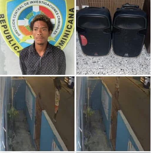 DICRIM apresó reconocido delincuente apodado Gelo Ratatira por robo de bocinas en una iglesia.