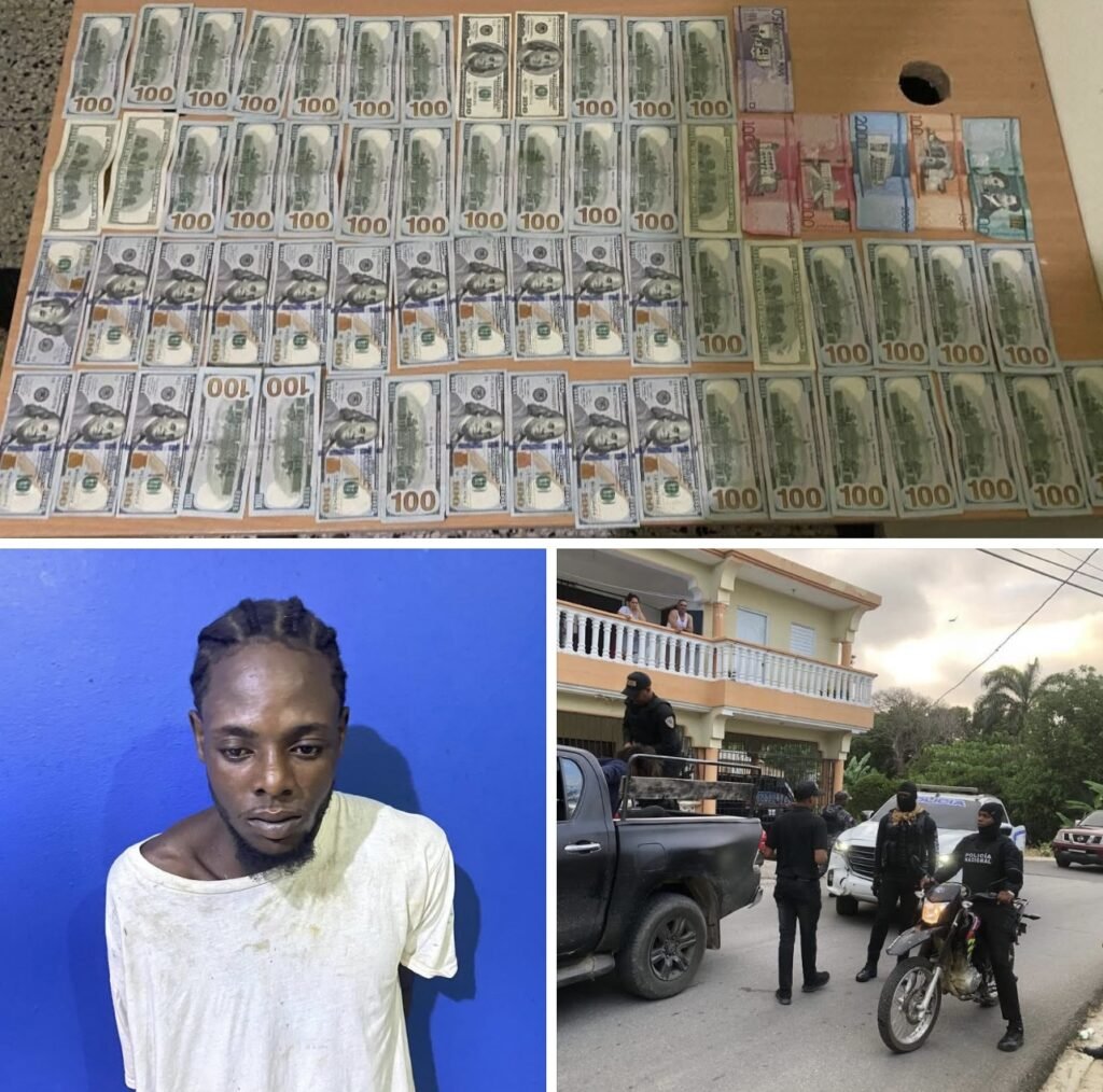 Policía Nacional apresó haitiano que había sustraído de la residencia de su patrón la suma de 6,000 dólares.