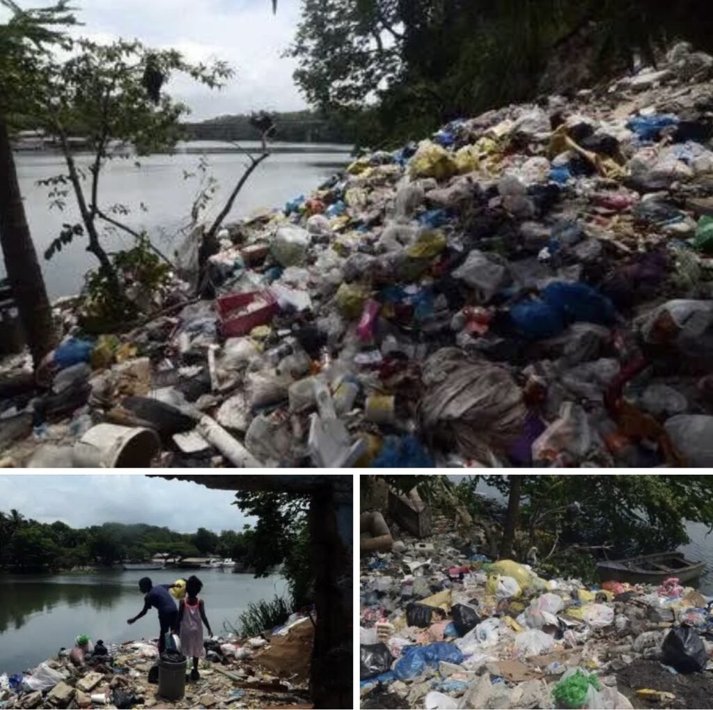 Habitantes del barrio La Placeta convierten en vertedero para basura y chatarras el río Haina