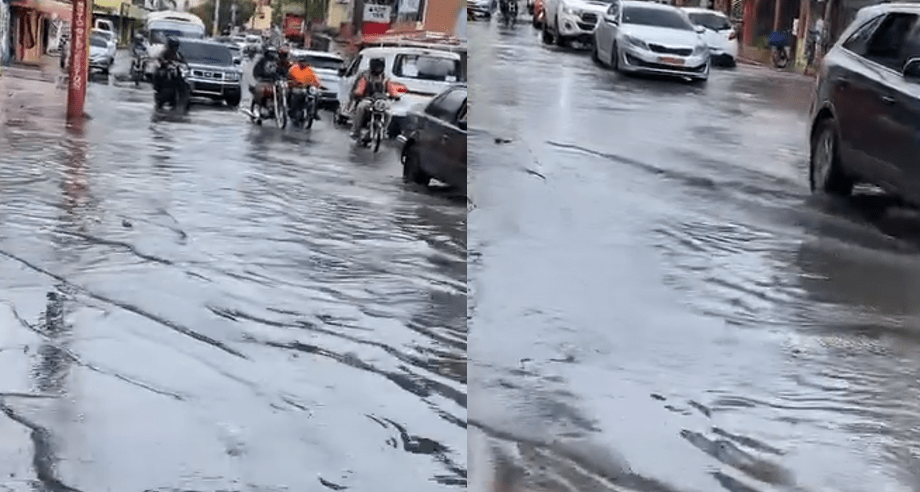 Vecinos de Manoguayabo claman por solución: agua se estanca en plena vía cada vez que llueve