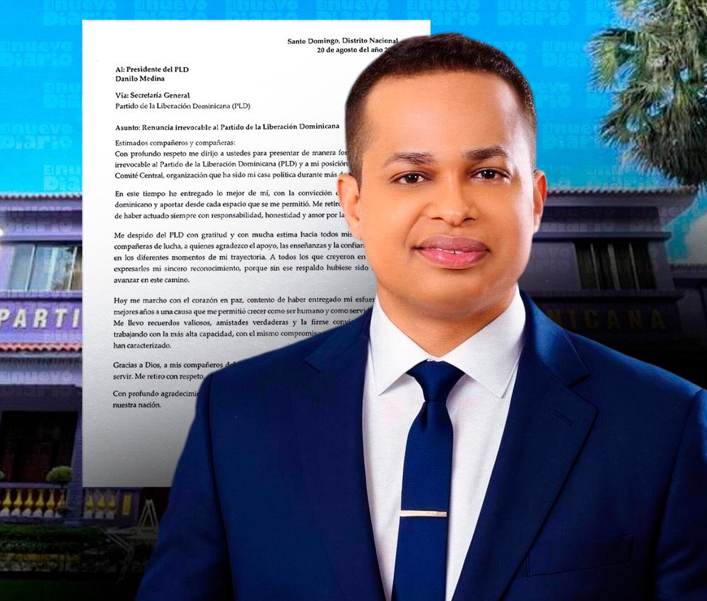 Renuncia Omar Guevara, ex candidato a diputado y miembro de la Dirección Central del PLD