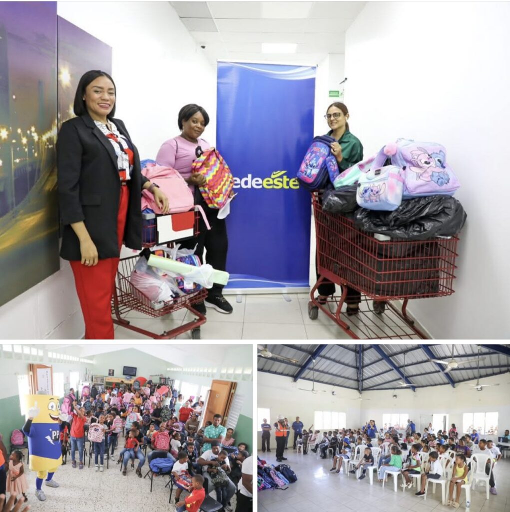Colaboradores de Edeeste apadrinan niños de escasos recursos con entrega de útiles escolares