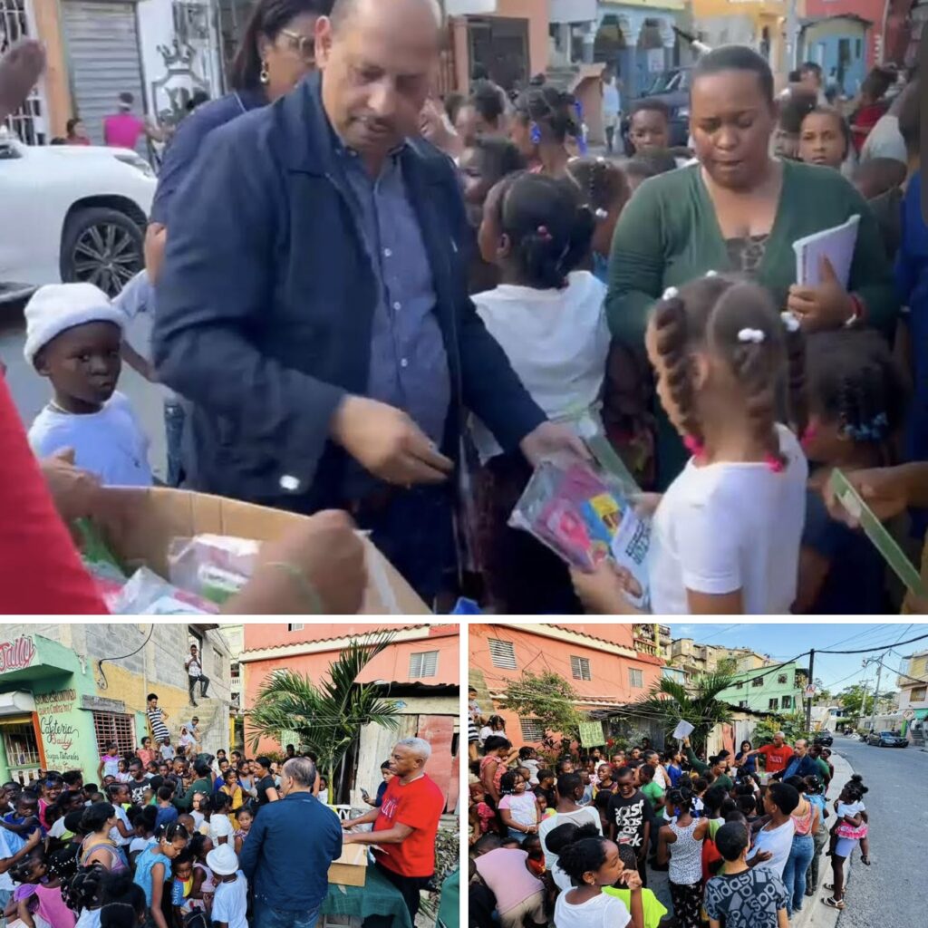 Diputado Víctor Jiménez inicia entrega de útiles escolares en sectores de Santo Domingo Oeste