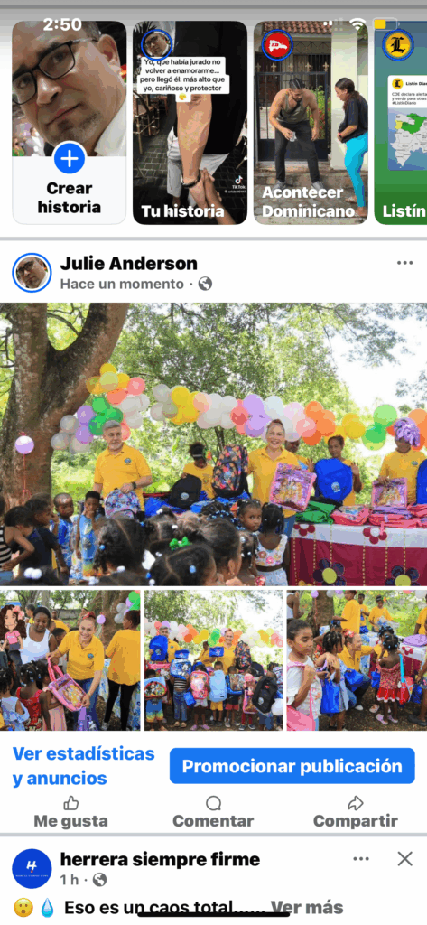 Fudonide entrega útiles escolares a niños y niñas de Punta Licey, Villa Mella
