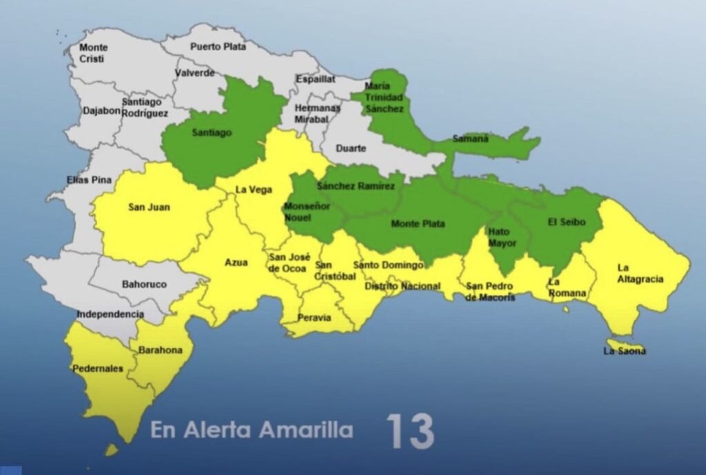 21 provincias en alerta; COE advierte sobre lluvias intensas y riesgos de inundaciones