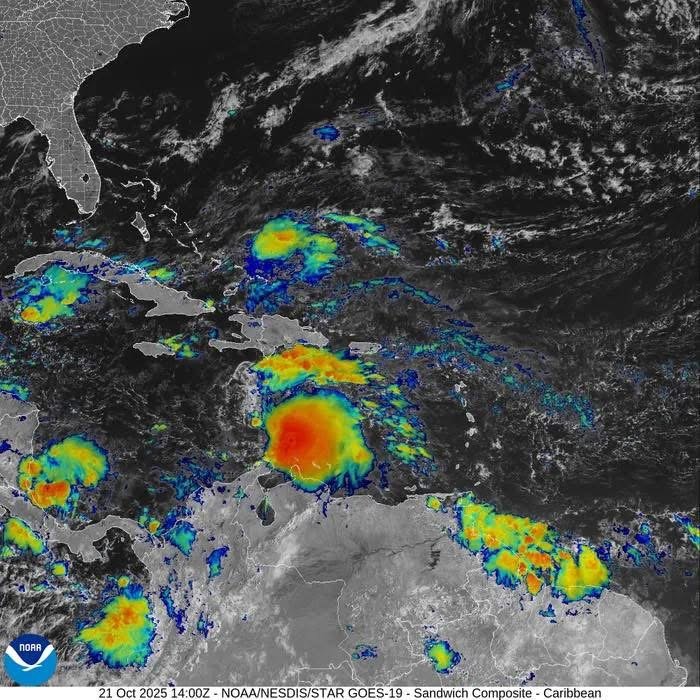 COE emite alerta por tormenta tropical Melissa; suspenden docencia y labores