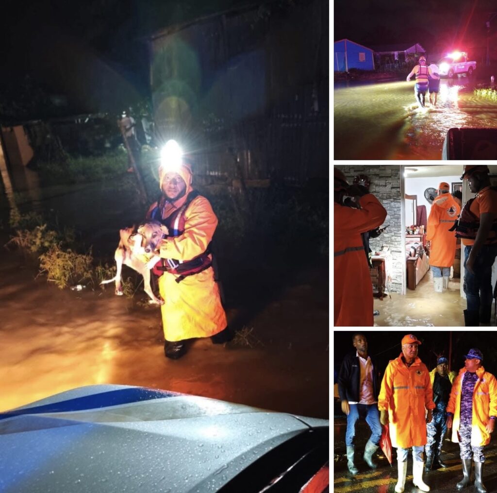 78 viviendas anegadas en El Factor: familias evacuadas en medio de alerta roja en María Trinidad Sánchez