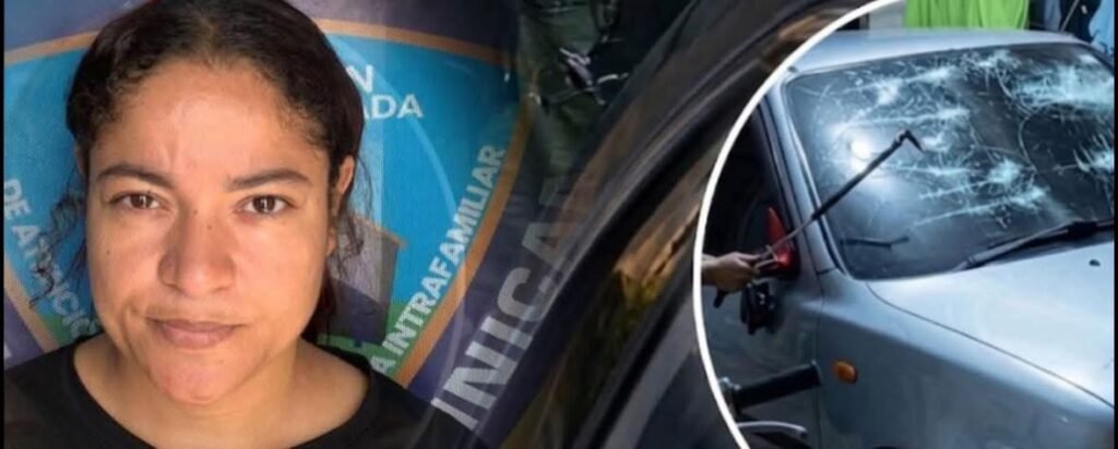 Apresan en Nagua a mujer captada en video destruyendo vehículo de su expareja