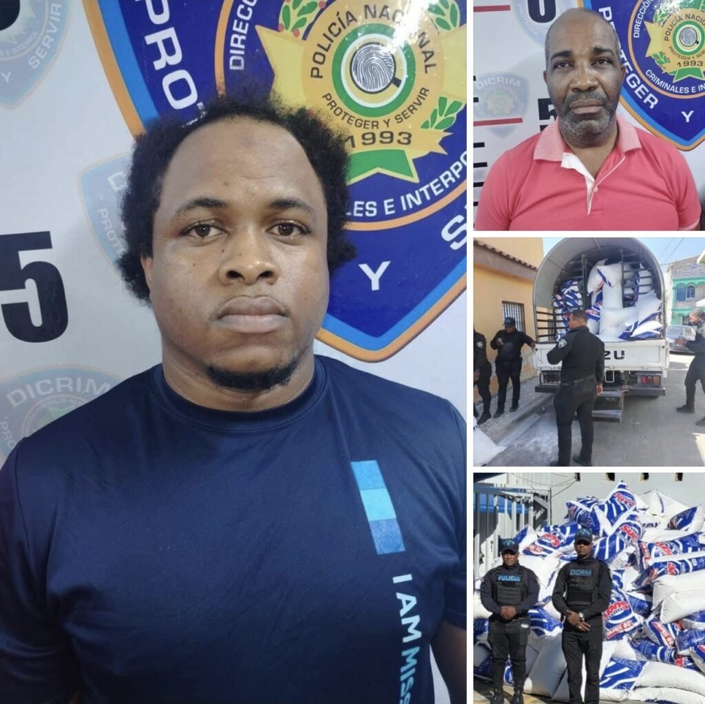 Golpe al robo en SPM: recuperan 291 sacos de detergente y apresan a dos hombres