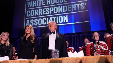 Donald Trump, su esposa y varios miembros del gobierno fueron evacuados de la cena de corresponsales de la Casa Blanca por incidente con disparos en el lugar