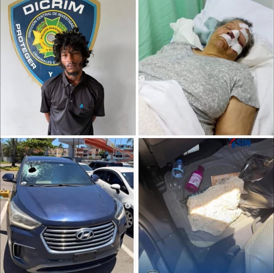 Apresan a hombre acusado de lanzar piedras contra vehículos en la Av. Las Américas; hiere a anciana de 79 años