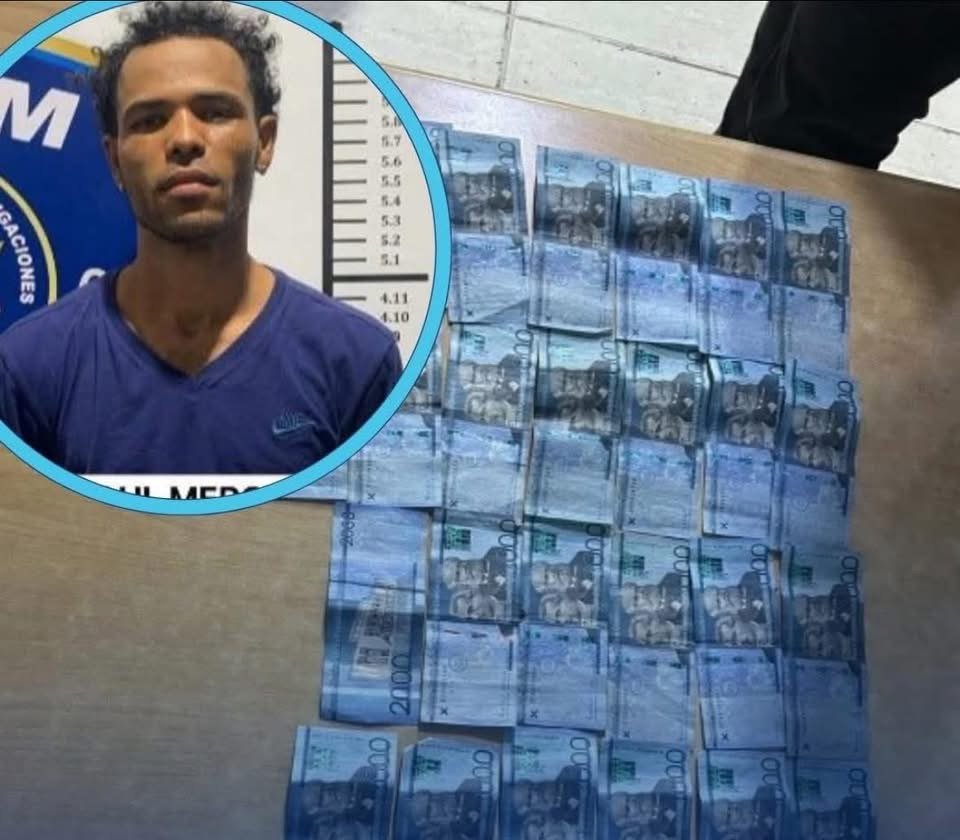 Detienen hombre vinculado a robo de RD$200 mil en Nagua; recuperan RD$52 mil