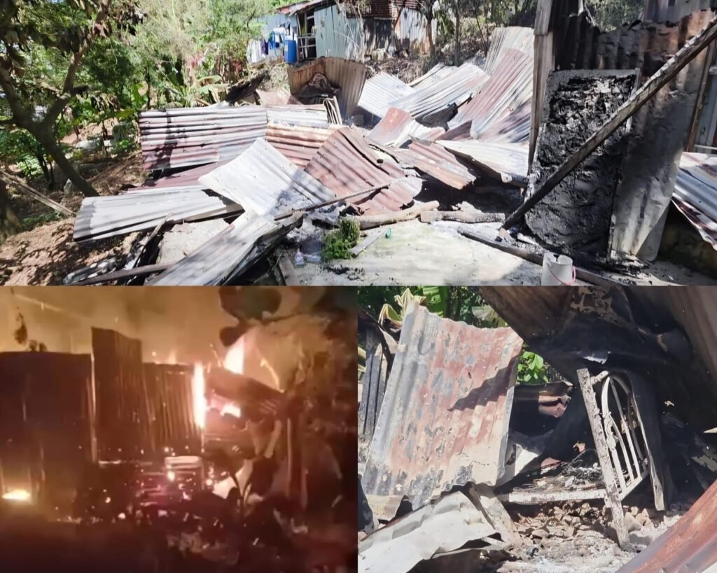 Familia queda en la calle tras incendio intencional; señalan a presunto antisocial como responsable en Sánchez, Samaná
