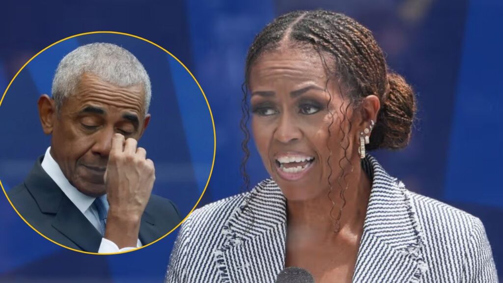 Michelle Obama emociona hasta las lágrimas a Barack Obama durante discurso