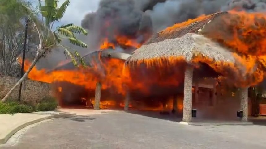 Comisión técnica investiga las causas del fuego en Bayahibe