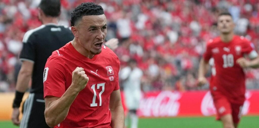 Delantero de origen dominicano decide triunfo de Suiza frente a Colombia