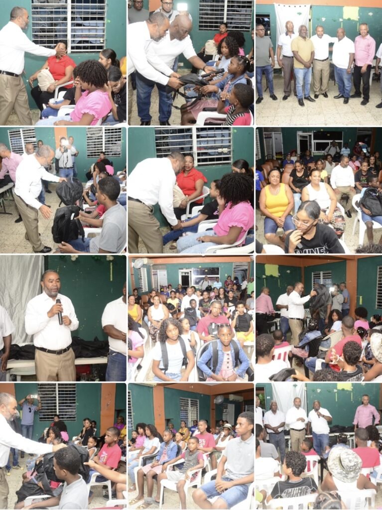 Francisco Luciano entrega mochilas y útiles escolares a cientos de niños de Manoguayabo
