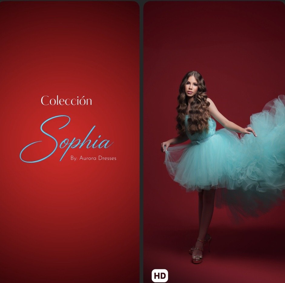 Sophia Gabriela es elegida como imagen de la nueva colección internacional de Aurora Dresses