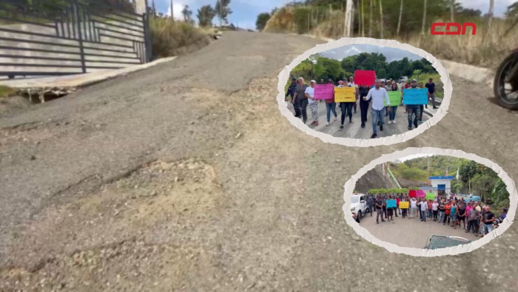 Protestan en comunidad de Santiago en reclamo de obra vial inconclusa