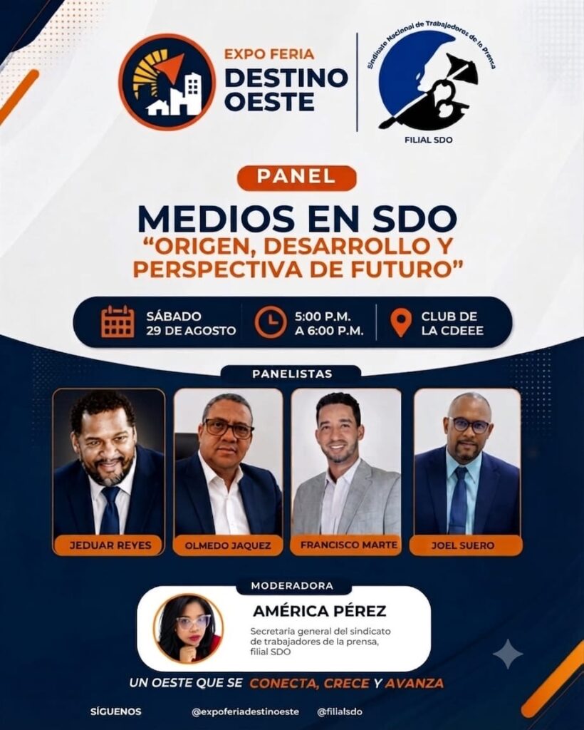 SNTP Filial Santo Domingo Oeste invita a panel sobre el origen, desarrollo y futuro de los medios locales