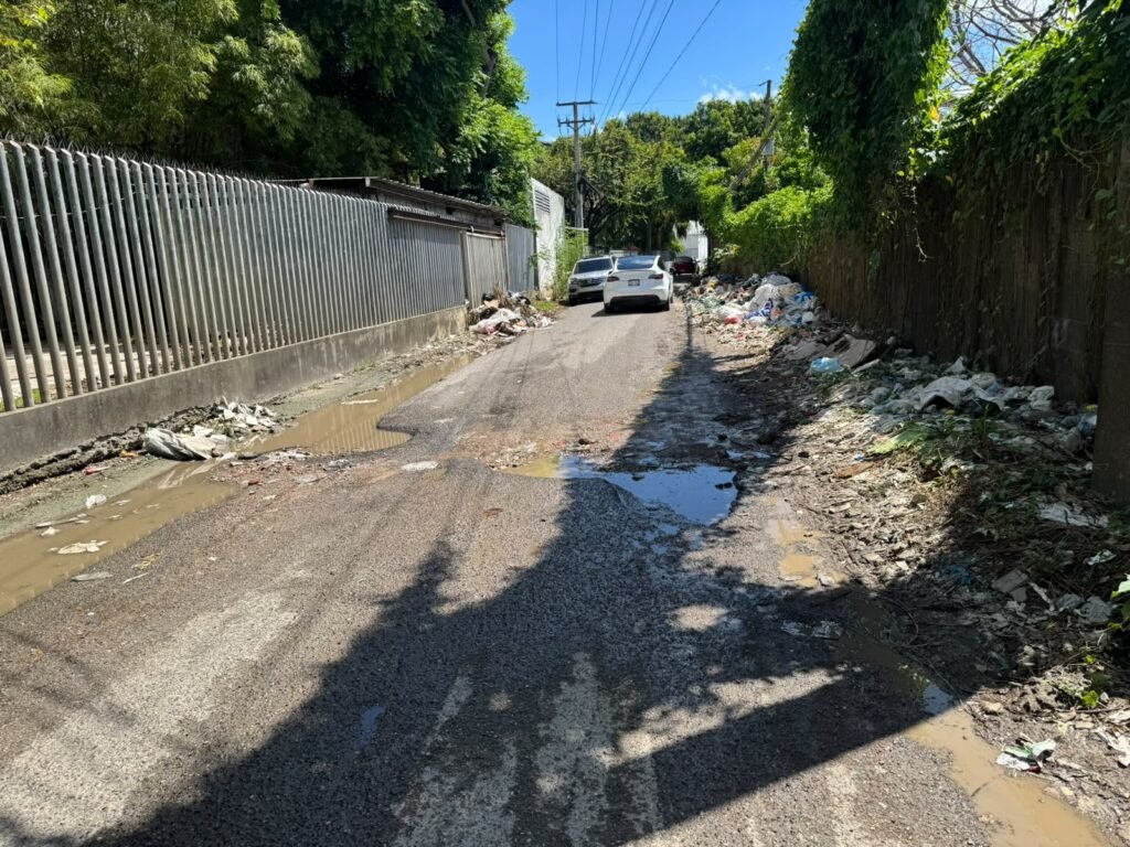 Vecinos denuncian vertedero improvisado y acumulación de escombros en calle tercera SDO